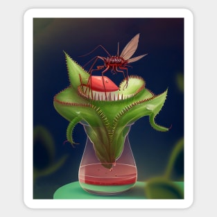 Funny Graphic Venus flytrap Gift Art Cool Bug Catching Plant Sticker